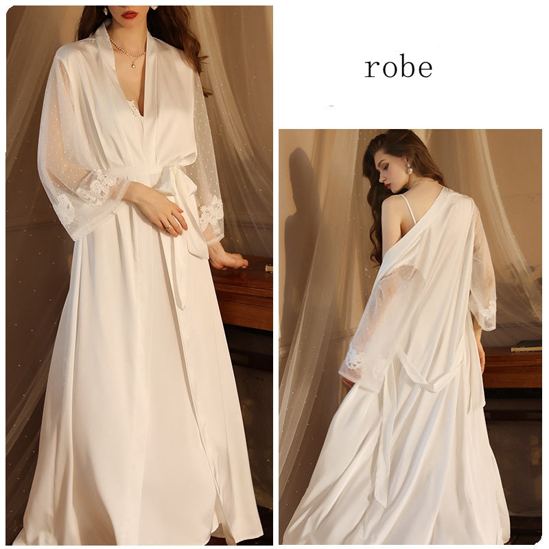 Women's Long Sleeved Satin Home Wear