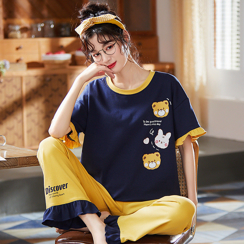 Pajama Cotton Home Wear Casual Suit