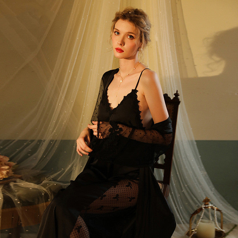 Women's Long Sleeved Satin Home Wear