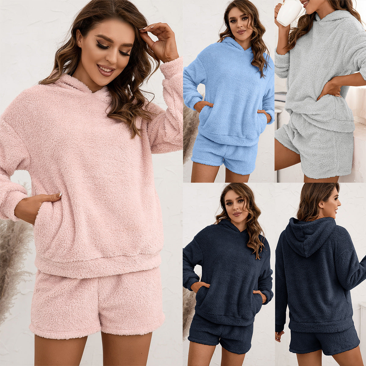 Hooded Sweater Suit Casual Home Wear