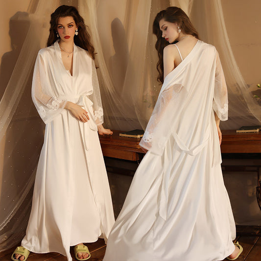 Women's Long Sleeved Satin Home Wear