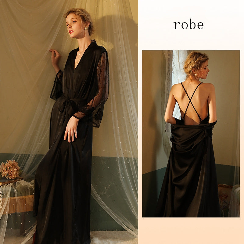 Women's Long Sleeved Satin Home Wear