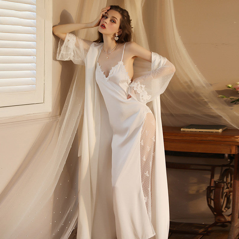 Women's Long Sleeved Satin Home Wear